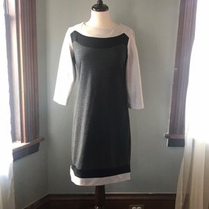 Color block long sleeved dress